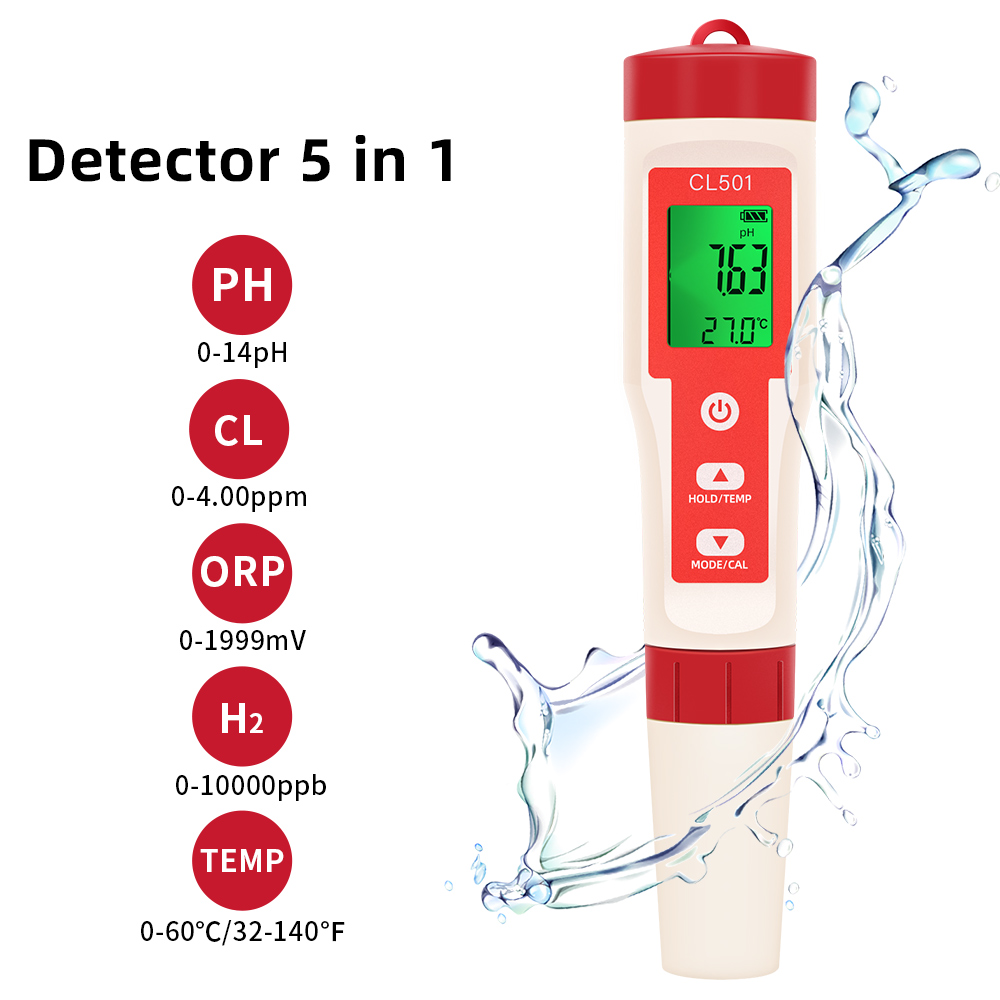 Marine Aquarium Water Testing - Multifunctional Chlorine Testing Pen 2/3/4/5 in