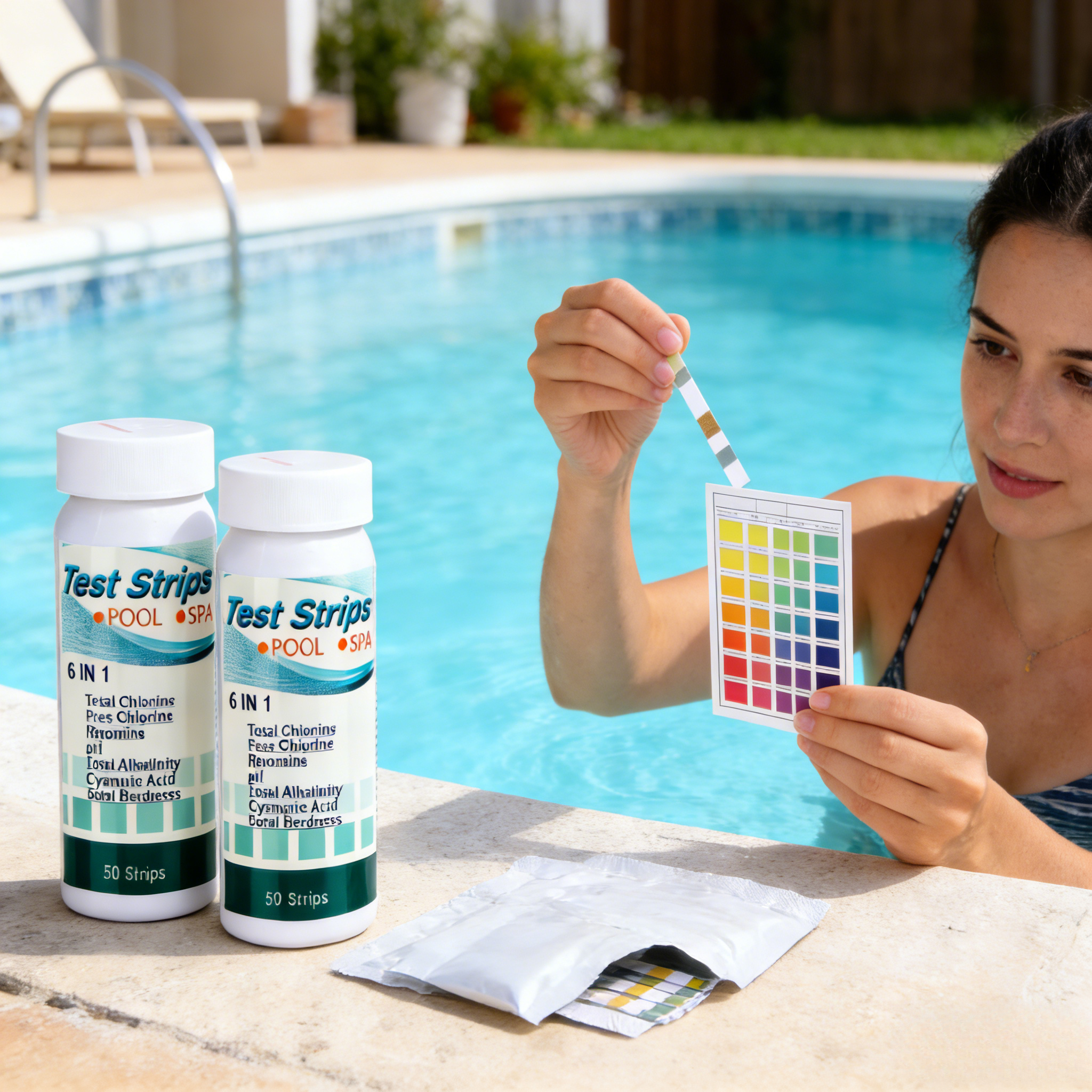 6 in 1 Pool Water Test Strips, - Marine Aquarium Water Testing reseña y precio