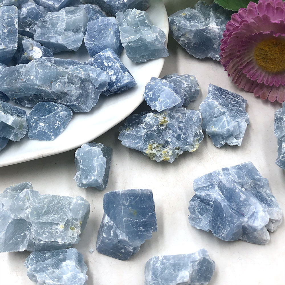 1pc Natural Raw Blue Calcite R - Aquarium Marine Stone reseña y precio