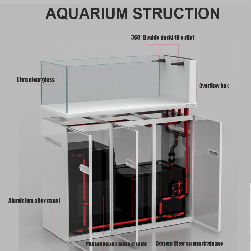 Large Modern Style Glass Fish  - Marine Aquarium Tank For Sale reseña y precio