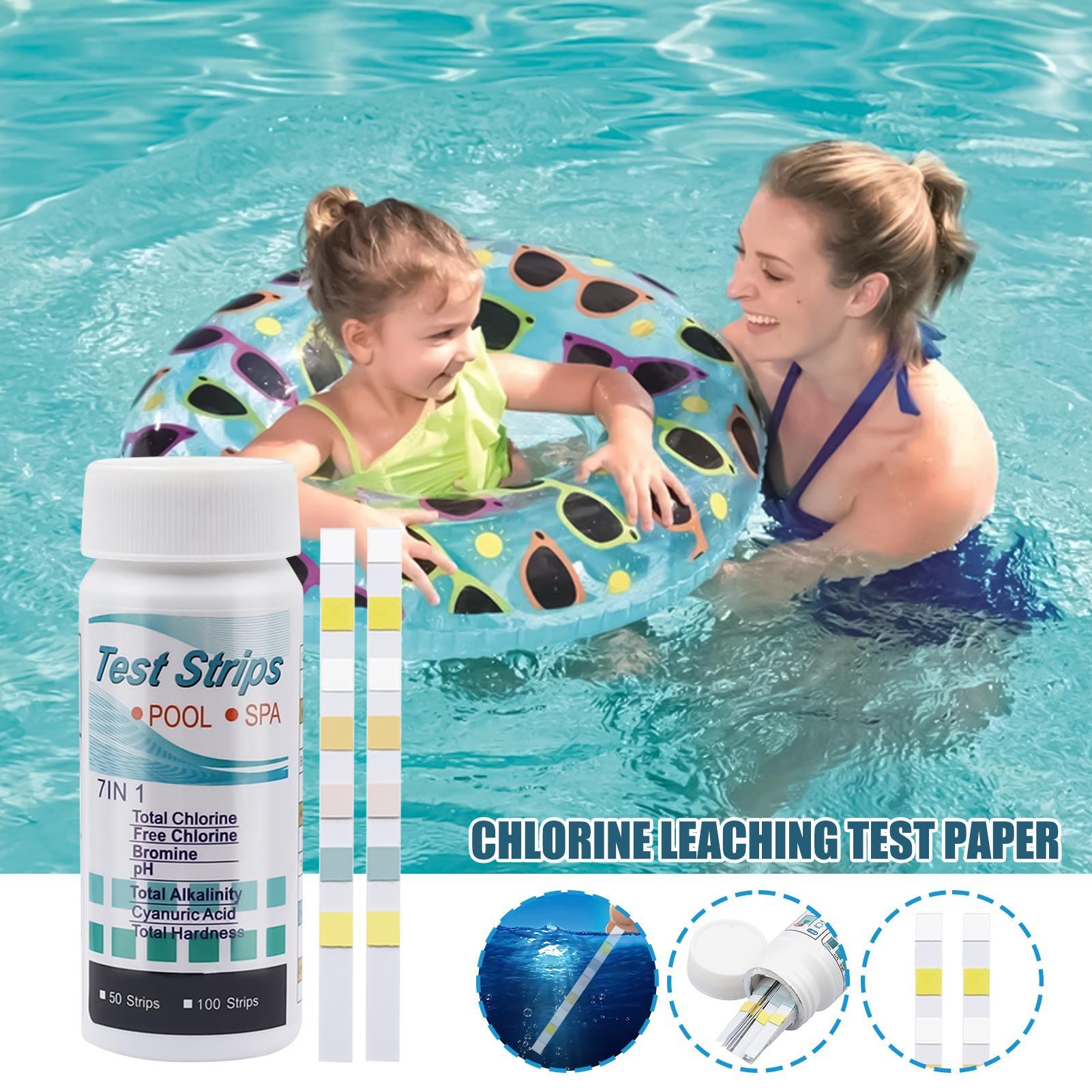 100pcs 7 in 1 Chlorine/PH/Alka - Marine Aquarium Water Testing reseña y precio