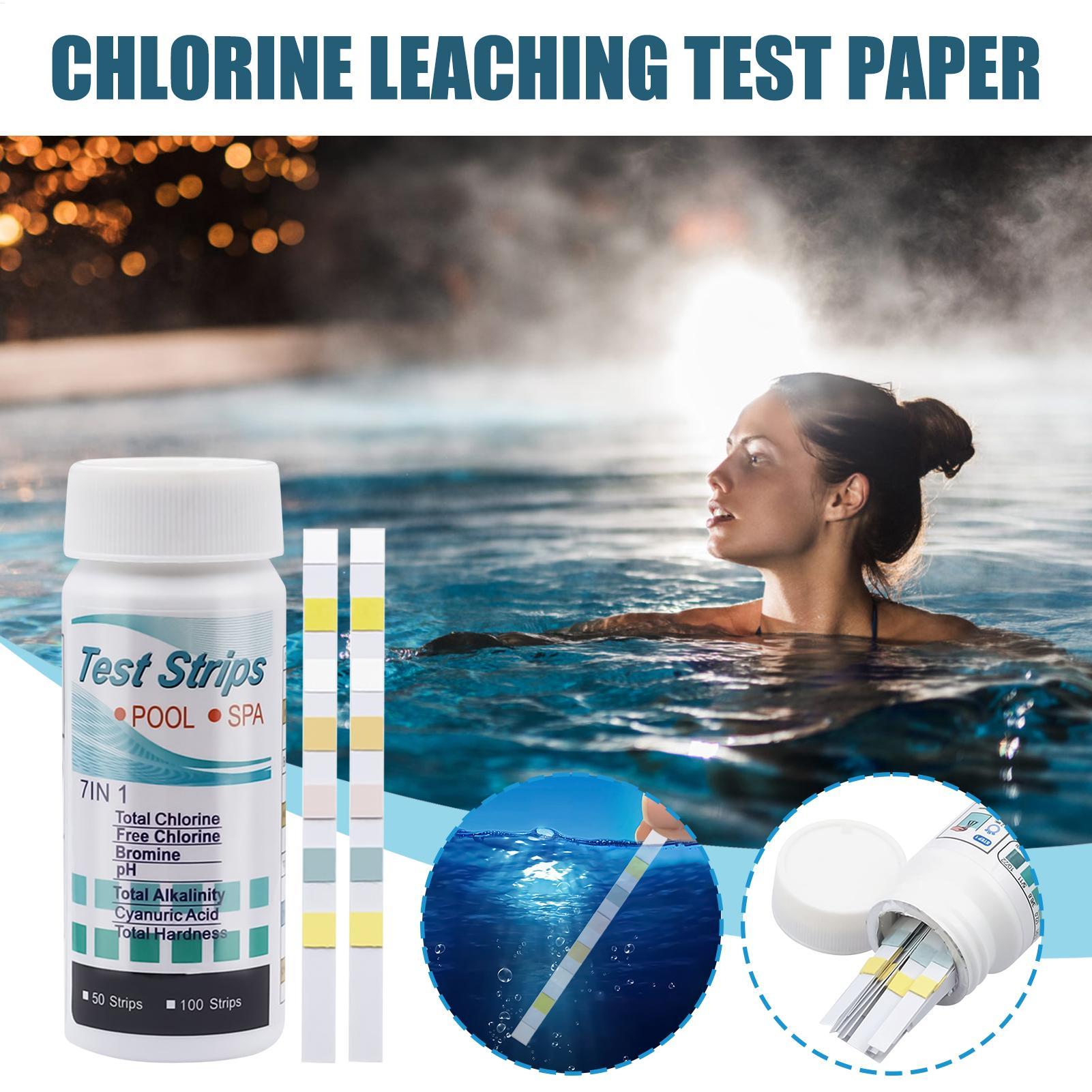 100pcs 7 in 1 Chlorine/PH/Alka - Marine Aquarium Water Testing reseña y precio