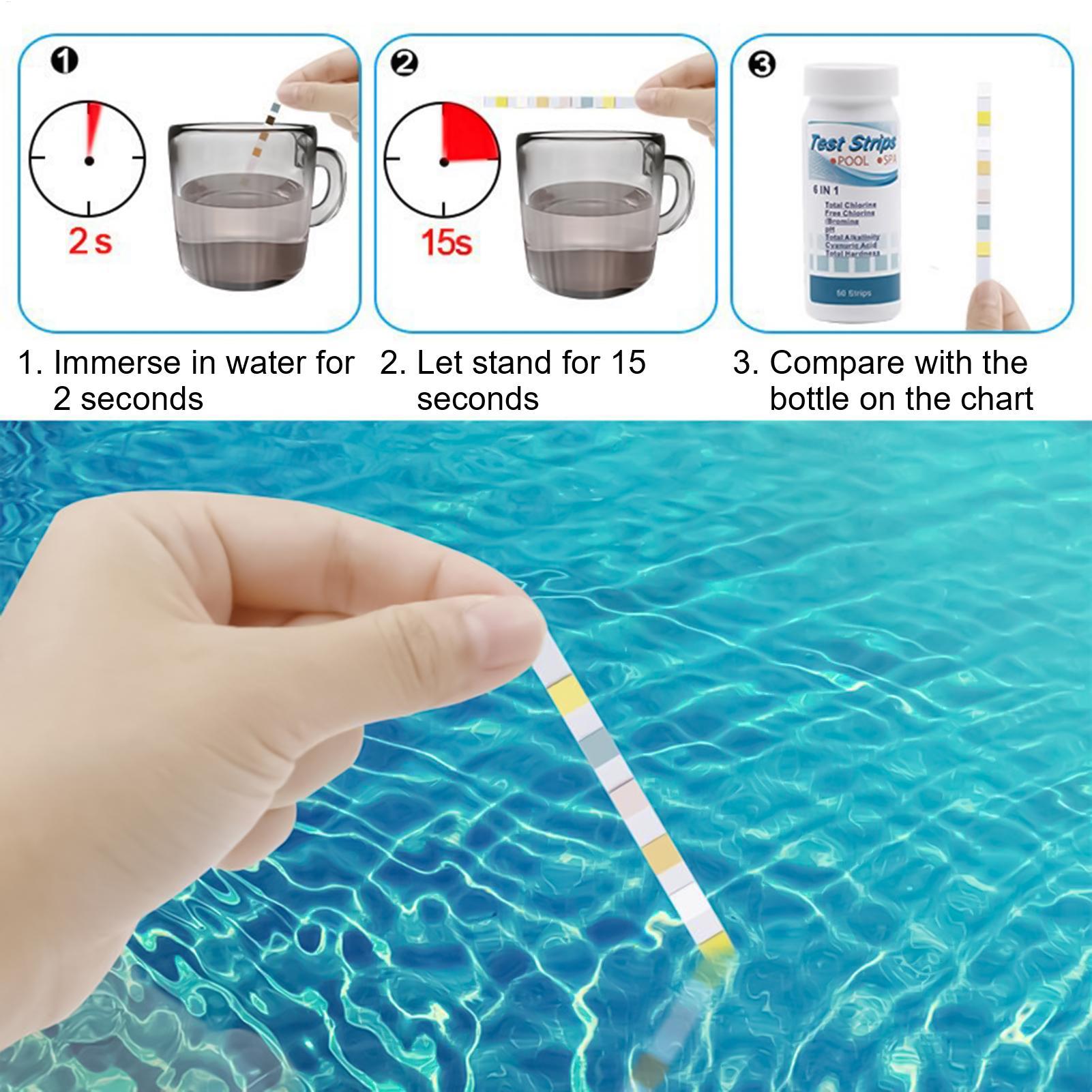 100pcs 7 in 1 Chlorine/PH/Alka - Marine Aquarium Water Testing reseña y precio