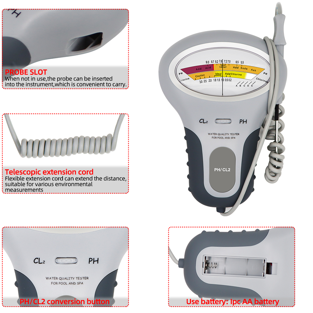 2 in 1 PH Chlorine Meter Chlor - Marine Aquarium Water Testing reseña y precio