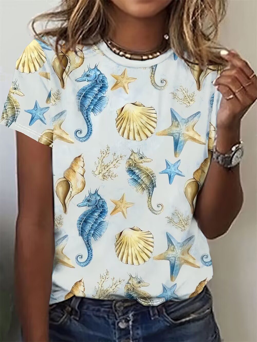 Summer Women's Cute Animal T-s - Marine Zoo reseña y precio