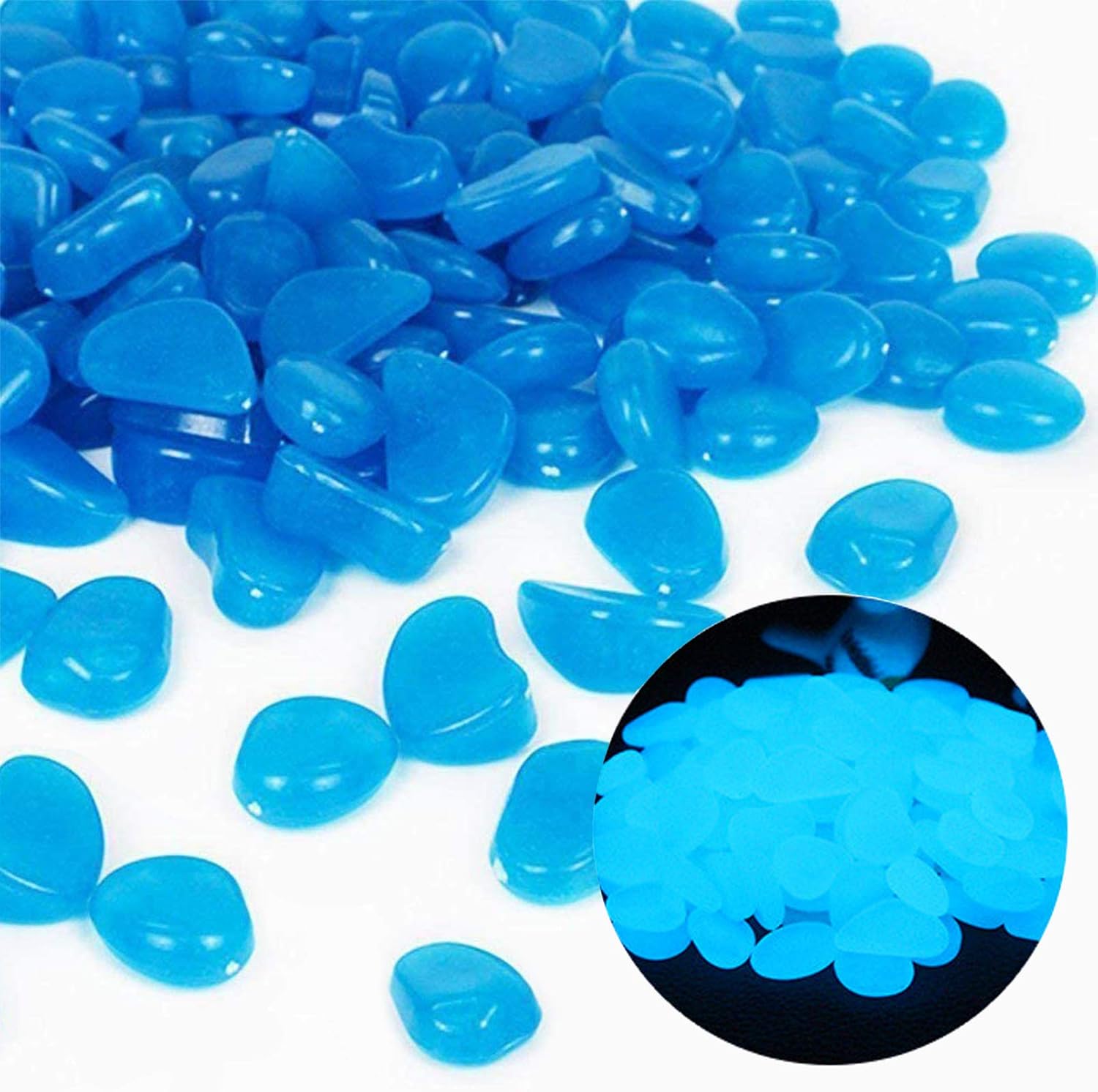Fish Tank Rocks Glow Blue Pebb - Aquarium Marine Stone reseña y precio