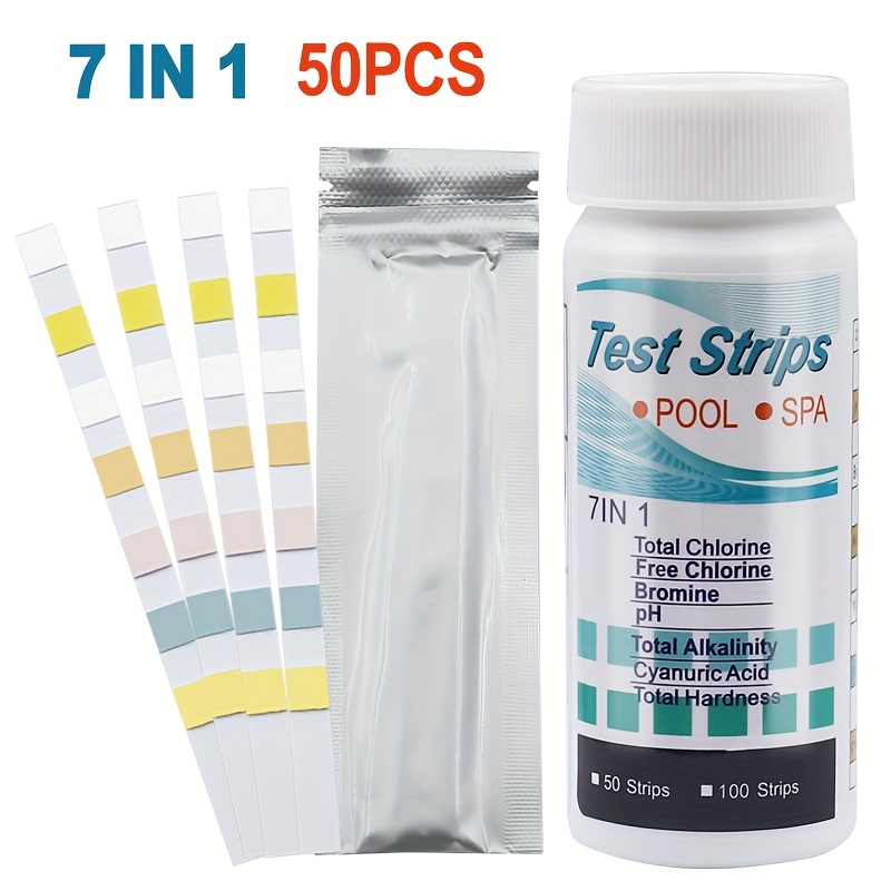 7-in-1 50/100pcs Swimming Pool - Marine Aquarium Water Testing reseña y precio
